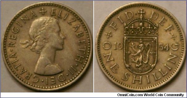 1 shilling (Scottish), 24 mm, cupronickel