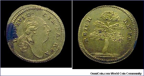 Louis XVI (Tree).
Mm. 21x19 - Brass jetton