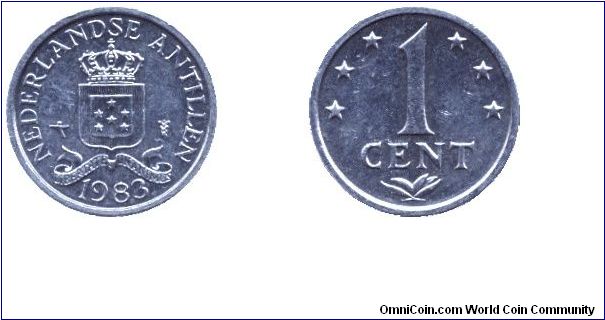 Netherlands Antilles, 1 cent, 1983, Al, Nederlandse Antillen.                                                                                                                                                                                                                                                                                                                                                                                                                                                       