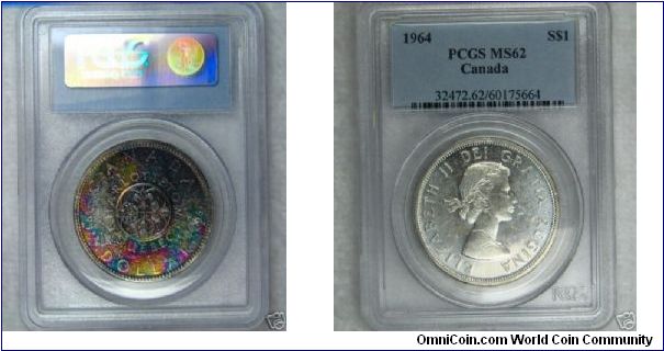 pcgs ms 62 rainbow