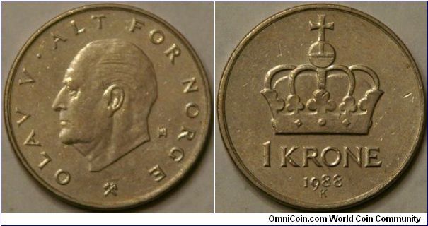 1 krone, 25 mm, Cu-Ni