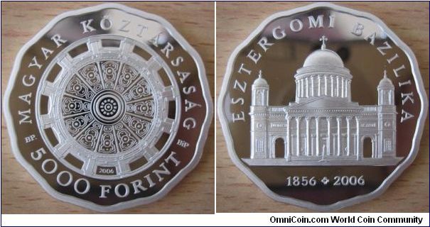 5000 Forint - Esztergom basilica - 31.46 g Ag 925 - mintage 3,500