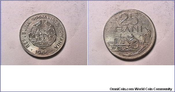 REPUBLICA SOCIALISTA ROMANIA
25 BANI
nickel clad steel