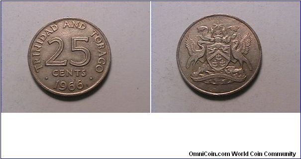 TRINIDAD AND TOBAGO
25 CENTS
copper nickel