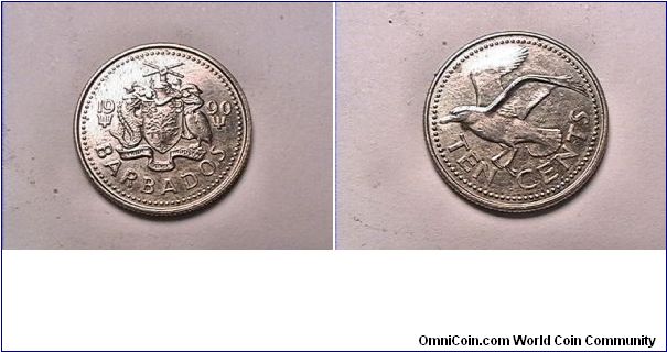 BARBADOS
TEN CENTS
copper nickel
