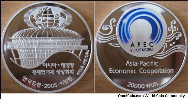 20000 Won - APEC - 20.7 g Ag 999 - mintage 10,000