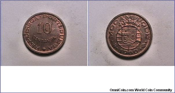 REPUBLICA PORTUGUESA 10 CENTAVOS
MOCAMBIQUE
bronze