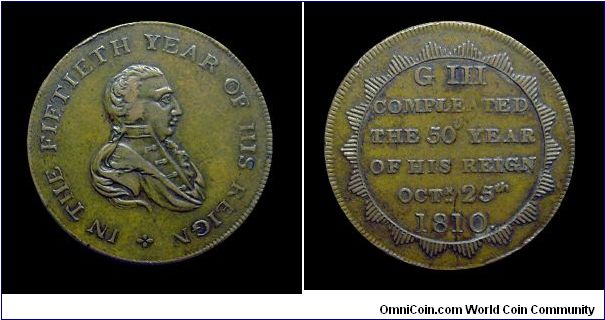 George III - Jubilee of his reign.
Mm. 25 - Copper