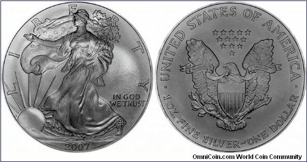 We guess everybody knows what a one ounce silver eagle looks like by now!