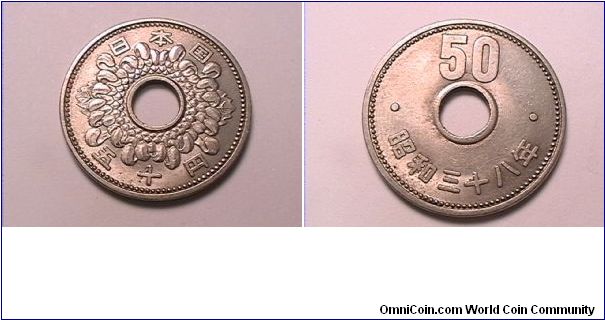 Showa 38
50 YEN
nickel