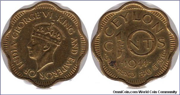 Ceylon - 10 cents