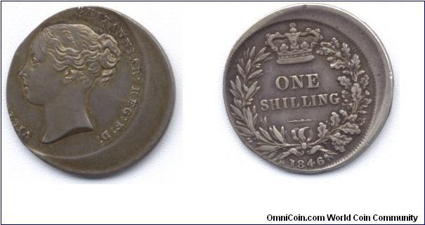 An off-center Victoria YH shilling