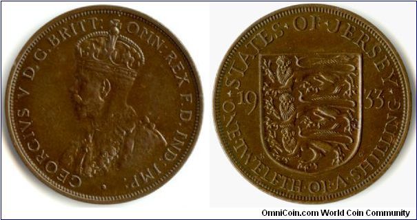 A penny from Jersey. This one is in quite good condition. Although I am always holding back when I rate my coins, I would have to give this a VF. The scan does not do it justice.