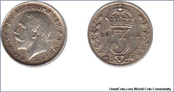 3 pence - scratched
