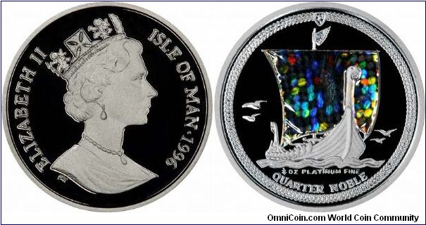 The Pobjoy Mint produced the world's first hologram coin in 1996, on various sizes of platinum nobles, possibly on other coins also. Other mints and countries have since followed.