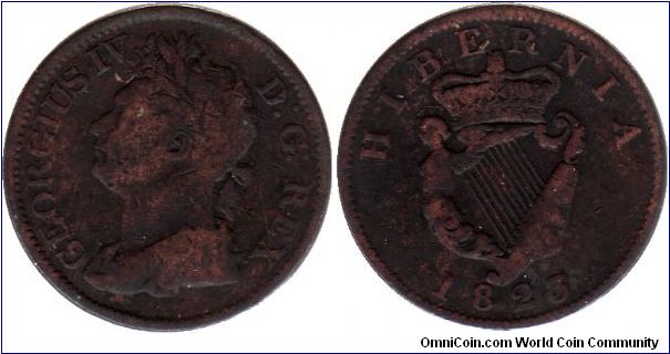 Hibernia - 1/2 penny - George IV