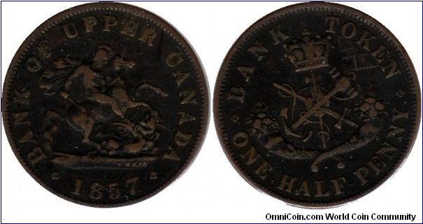 Upper Canada - 1/2 penny