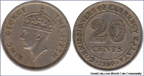 Malaya - 20 cents