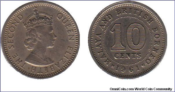 Malaya & British Borneo - 10 cents