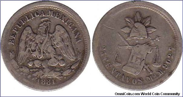 25 centavos - silver
