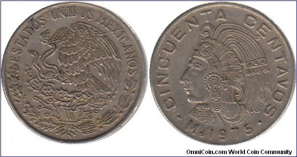 50 centavos - with plumage dots