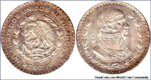 1 Peso - Jose Morelos y Pavon - War of Independence Commander.