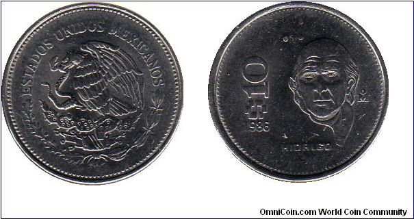 10 Pesos - Miguel Hidalgo - Chief leader of the War of Independence against Spain.