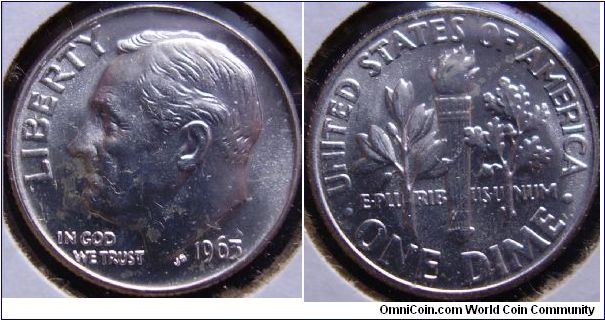 1963 dime from mint set