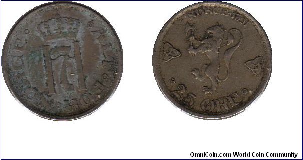 25 ore - corroded on obverse.