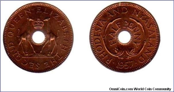 Rhodesia & Nyasaland - 1/2 penny