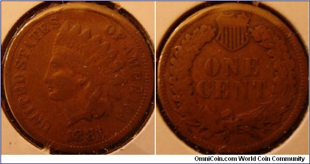 1881 indian cent