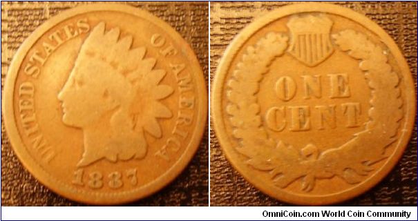 1887 indian cent