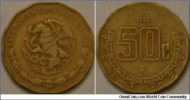 50 centavos, 22 mm, Al-Bronze