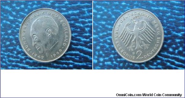 Bundes republik Deutchland. 2deutche mark 1949-1969