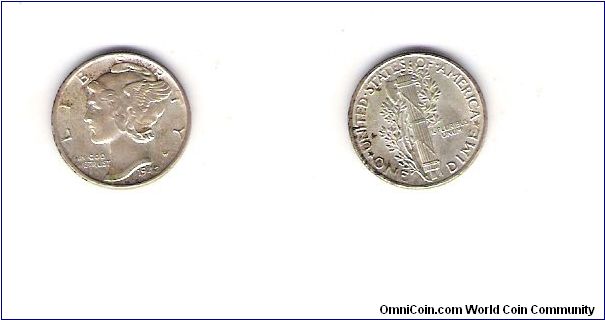 USA-  Mercury Dime
1942
205,432,329-minted
