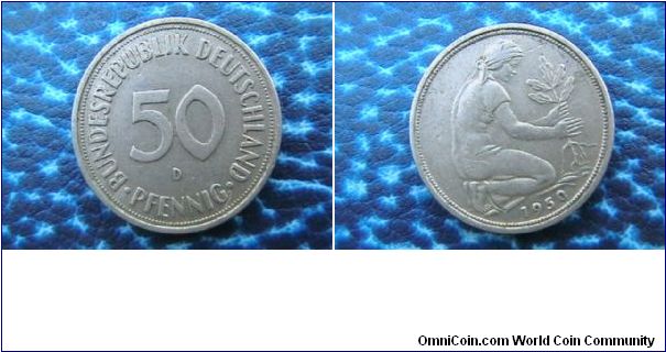 Deutschland 50Peenning 1950