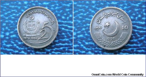Pakistan saynet silver juble1973-1997 10Rupees pakistan