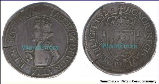 Scotland - James VI, as a youth. (30 shillings)