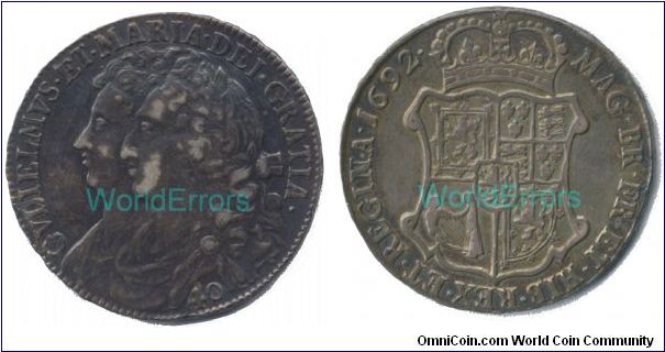 Scotland - William & Mary, 40 shillings.