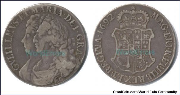 Scotland - William & Mary, 60 shillings.