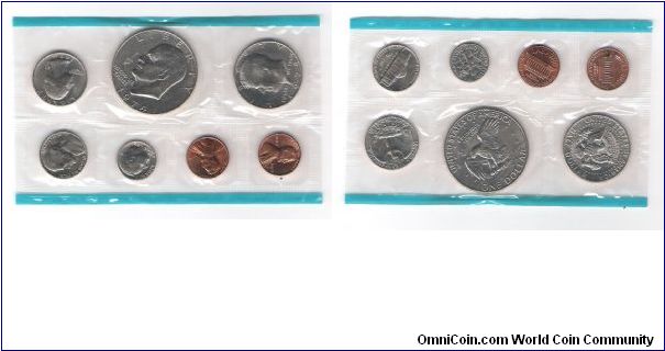 1974 Phillidelphia mint set with  1974 SanFransico
Lincoln the last mint set to have a business strike SanFransisco in it .

This is Set 1