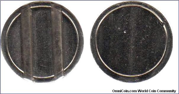 Unknown token blank - diameter: 24 mm, thickness: 1.75 mm spacing between grooves: 6 mm (inside)