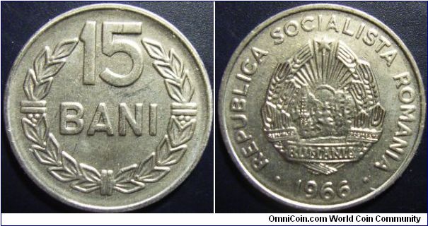 Romania 1966 15 bani.