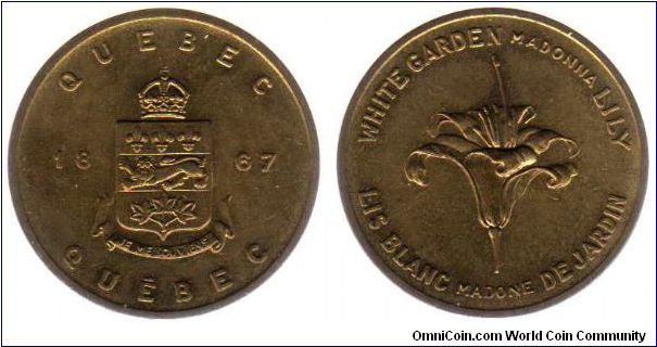 Quebec Madonna lily medallion