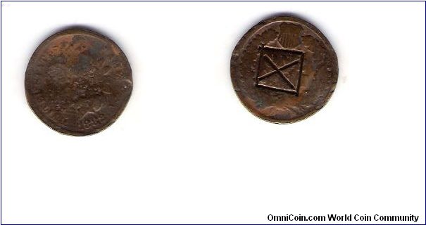 1882 counterstruck Indian head Penny