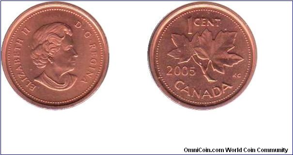 2005 1 cent.