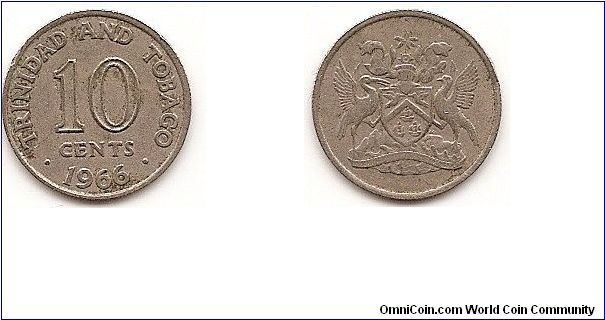 10 Cents
KM#3
1.4000 g., Copper-Nickel, 16.3 mm. Obv: Value and date Rev:
National arms Edge: Reeded