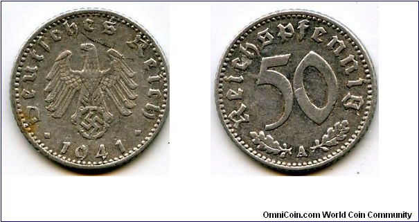50pf
1941A Berlin Mint mark