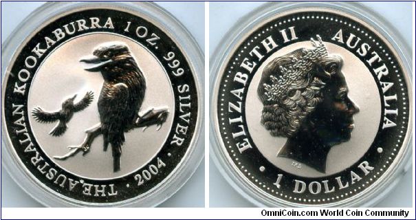 $1
1oz Silver Kookaburra
QEII