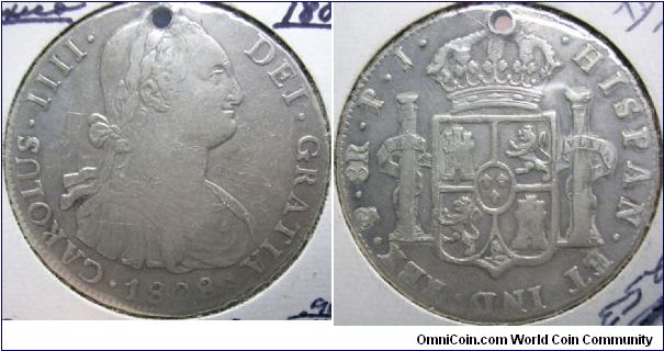 Spanish 8 Reales, Potosi Mint, Bolivia